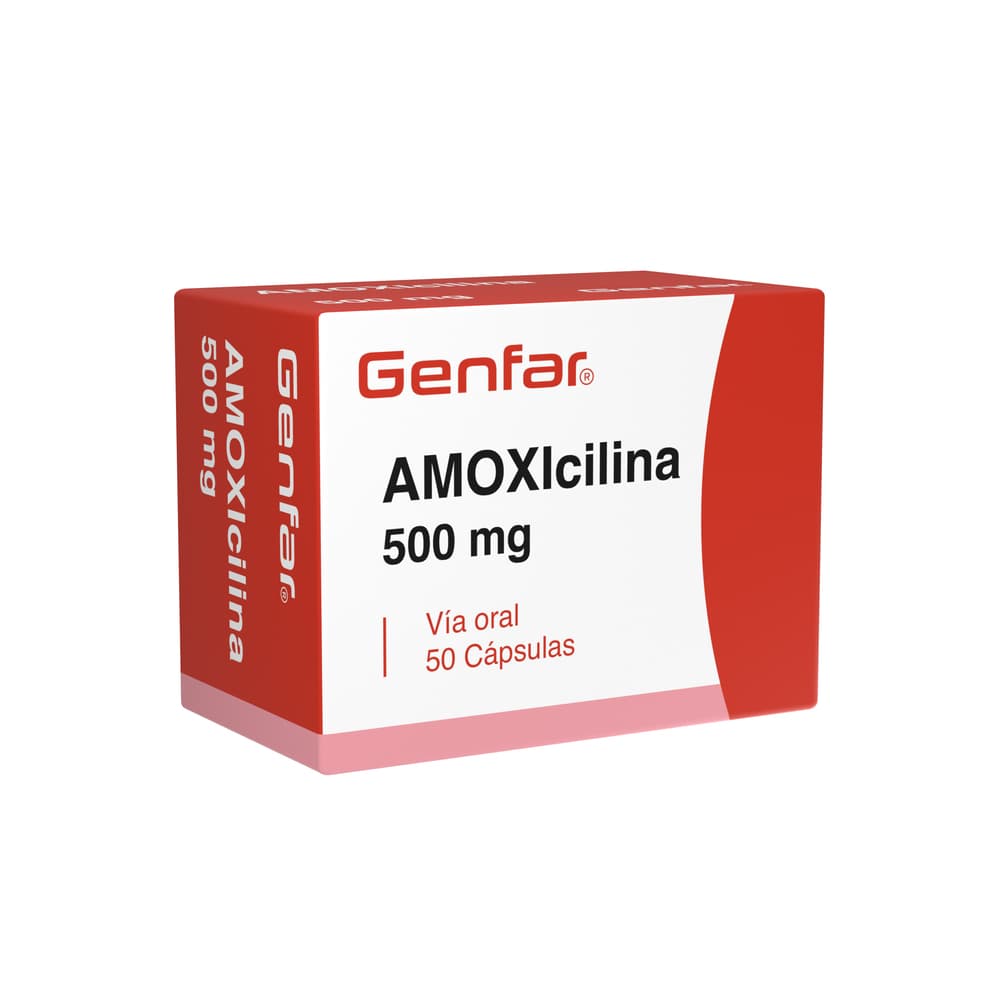 Amoxicilina 500 mg — Genfar, Caja x 15 cápsulas