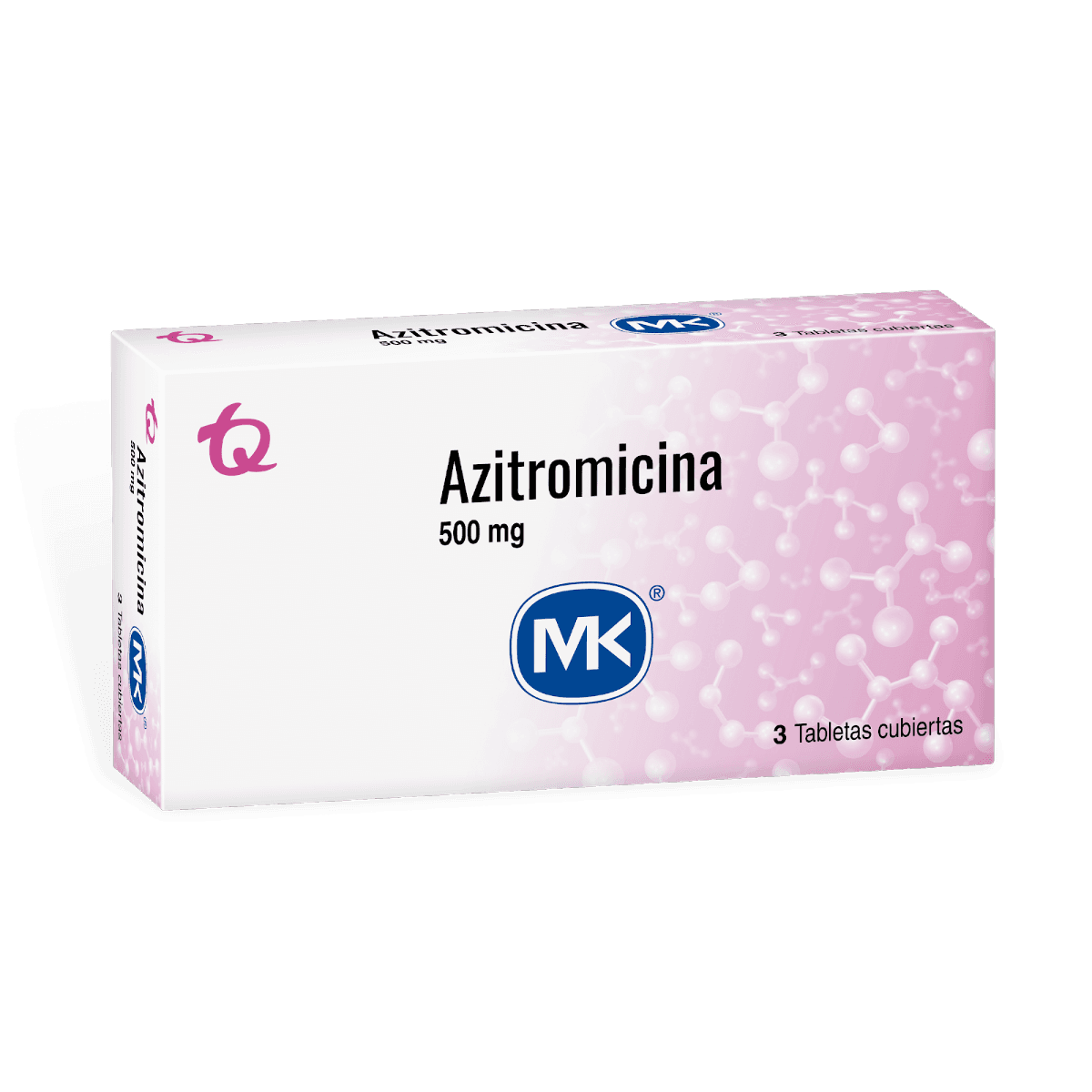 Azitromicina 500 mg — MK, Caja x 3 tabletas