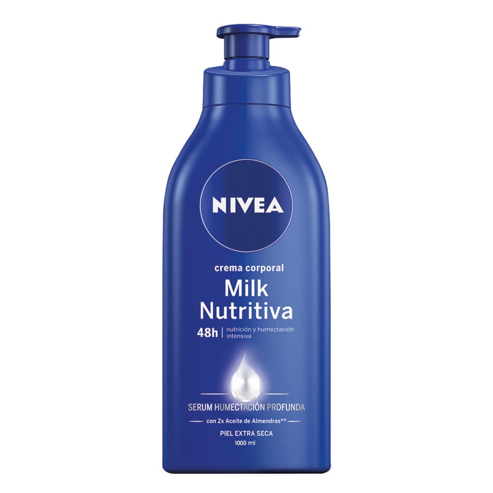 Crema corporal Nivea Body Milk — Nivea, Frasco x 400 mL