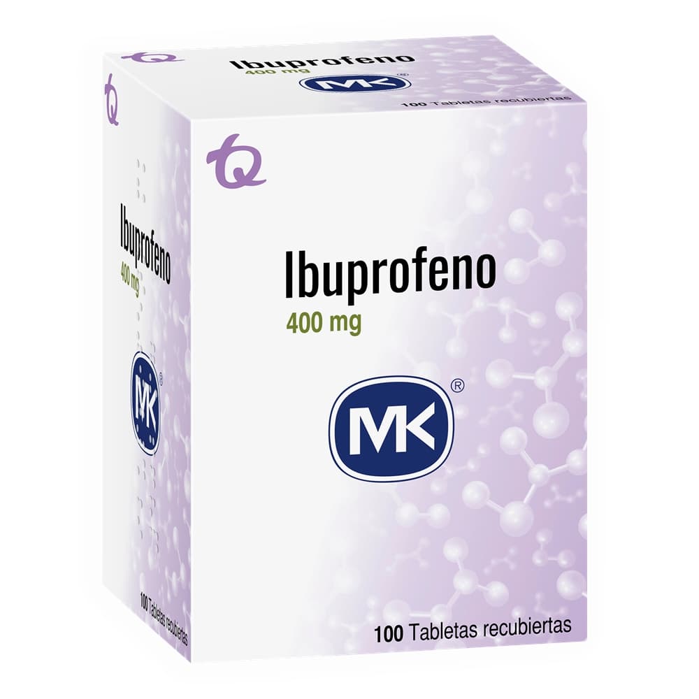 Ibuprofeno 400 mg — MK, Caja x 10 tabletas