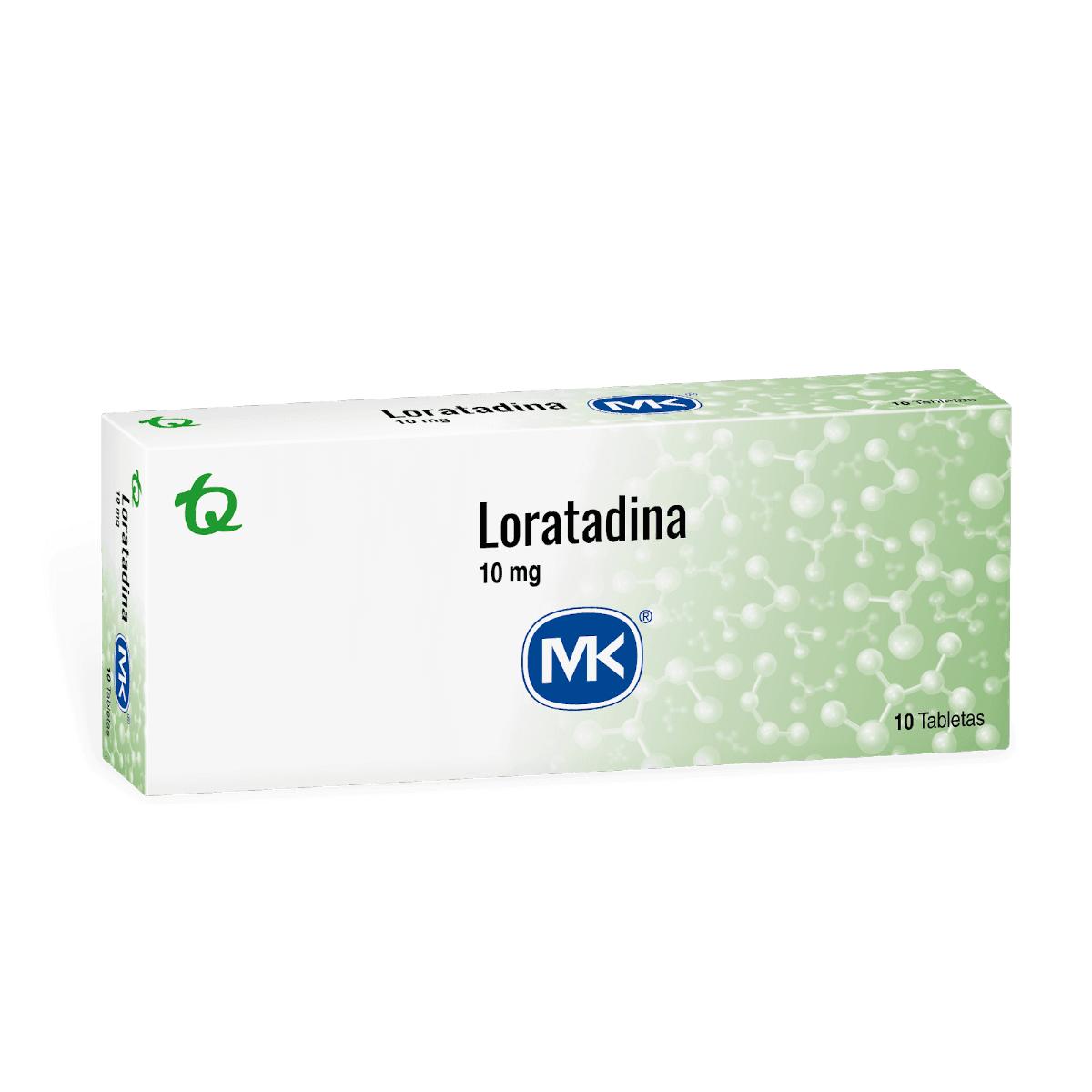 Loratadina 10 mg — MK, Caja x 10 tabletas