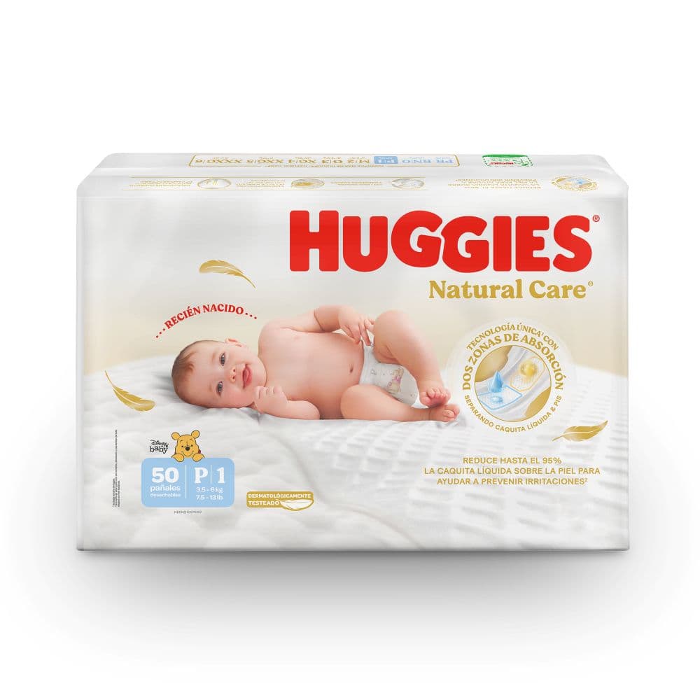 Pañales Huggies Natural Care Etapa 3 — Huggies, Paquete x 44 unidades